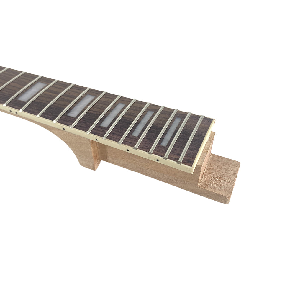 Yinfente Guitar Neck 22 Fret for Electric Guitar Replacement Maple Mahogany Unfinished Set in Glue on Heel