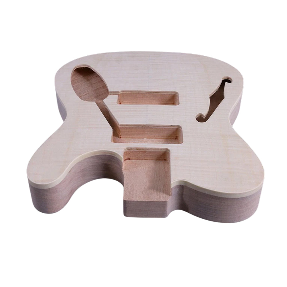 Yinfente Unfinished Guitar Body Replacement Mahogany Maple Wood Electric Guitar