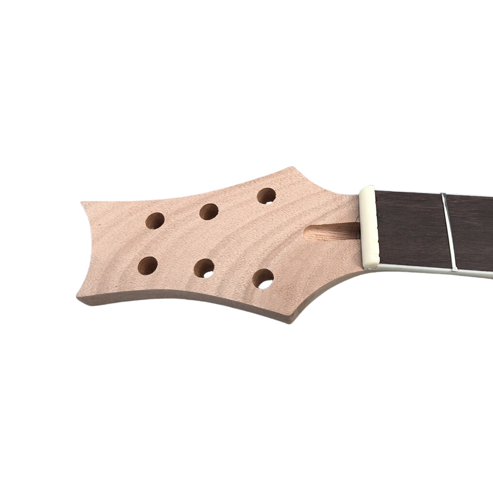 Yinfente new guitar neck 24frets 628 roasted maple ebony fretboard dots inlay bolt on heel for DIY