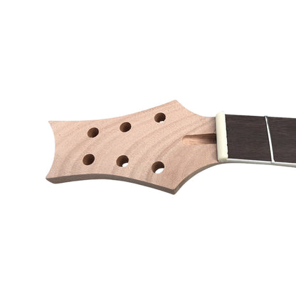 Yinfente new guitar neck 24frets 628 roasted maple ebony fretboard dots inlay bolt on heel for DIY