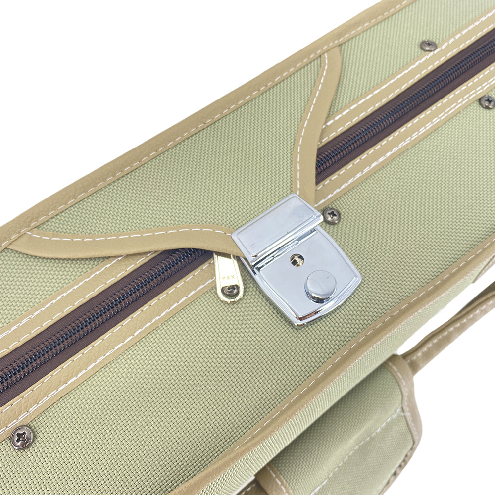Violin Case 4/4 Full Size Nylon Oxford Lightweight Box Adjustable Shoulder Straps Travel Violin Case Bag (Pea Green)