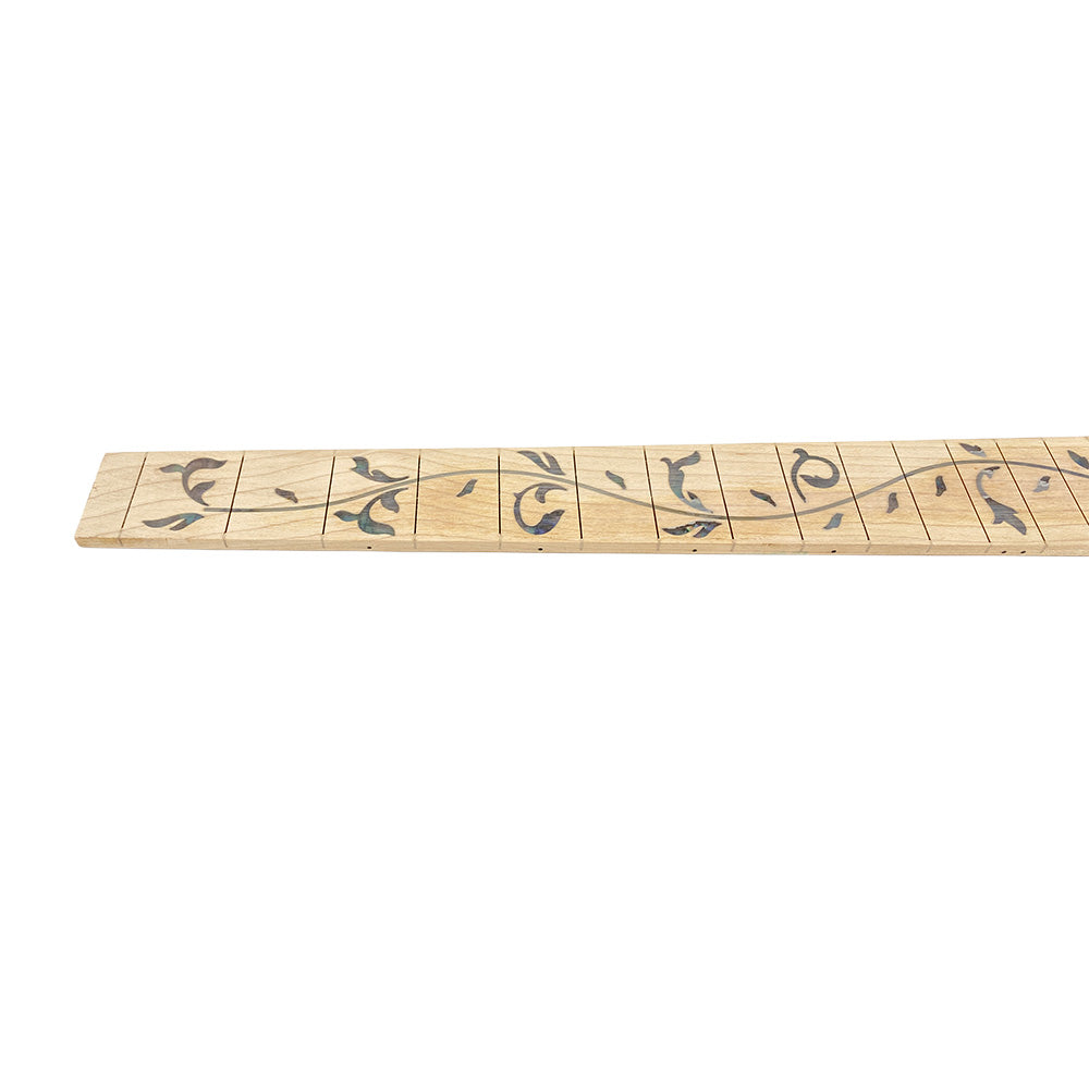 Yinfente 5pc Electric Guitar Fretboard 25.5 Inch 24 fret maple white color leaves Inlay
