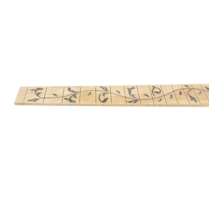 Yinfente 5pc Electric Guitar Fretboard 25.5 Inch 24 fret maple white color leaves Inlay