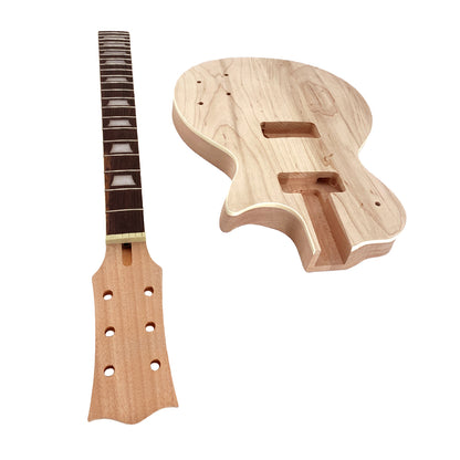 Yinfente 1set Guitar kit Guitar Neck 22fret 24.75inch Mahogany Rosewood Fretboard Set in