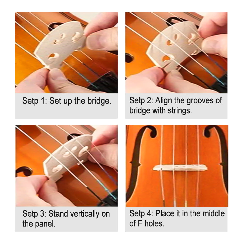 5 String Acoustic Violin 4/4 Kit Maple Back Spruce Top Ebony Fittings Fine Tuner Handmade Violin with Case,Bow (5 String,Brown)