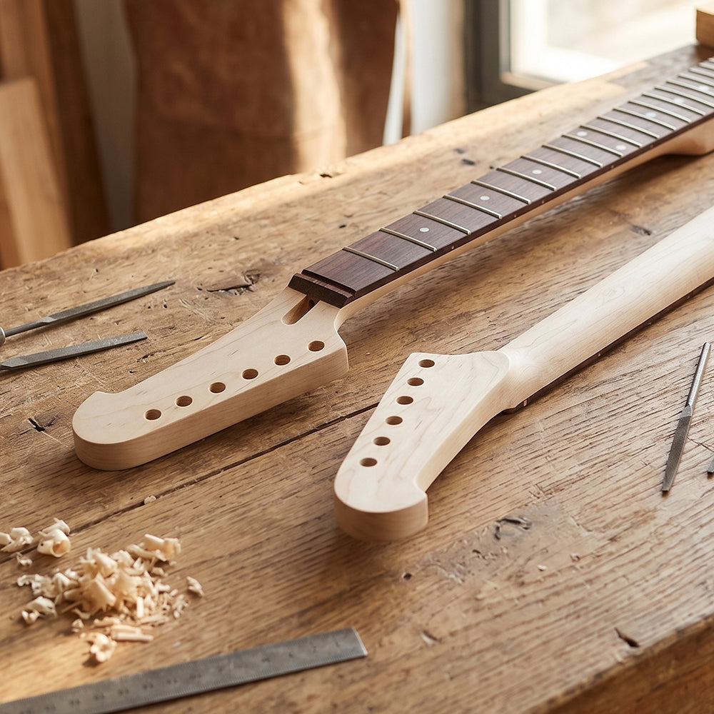 Yinfente DIY ST Body Mahogany Project Fit Locking Nut Bolt on and new banana maple neck dots inlays rosewood fretboard 24 frets Replacement