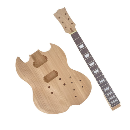 1Set Guitar Kit 22Fret 24.75Inch Set in Body Mahogany Rosewood Fretboard DIY Guitar