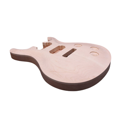 Yinfente Guitar kit Guitar Body Replacement Maple Curved Top Guitar neck 24fret 24.75inch nice lnlay