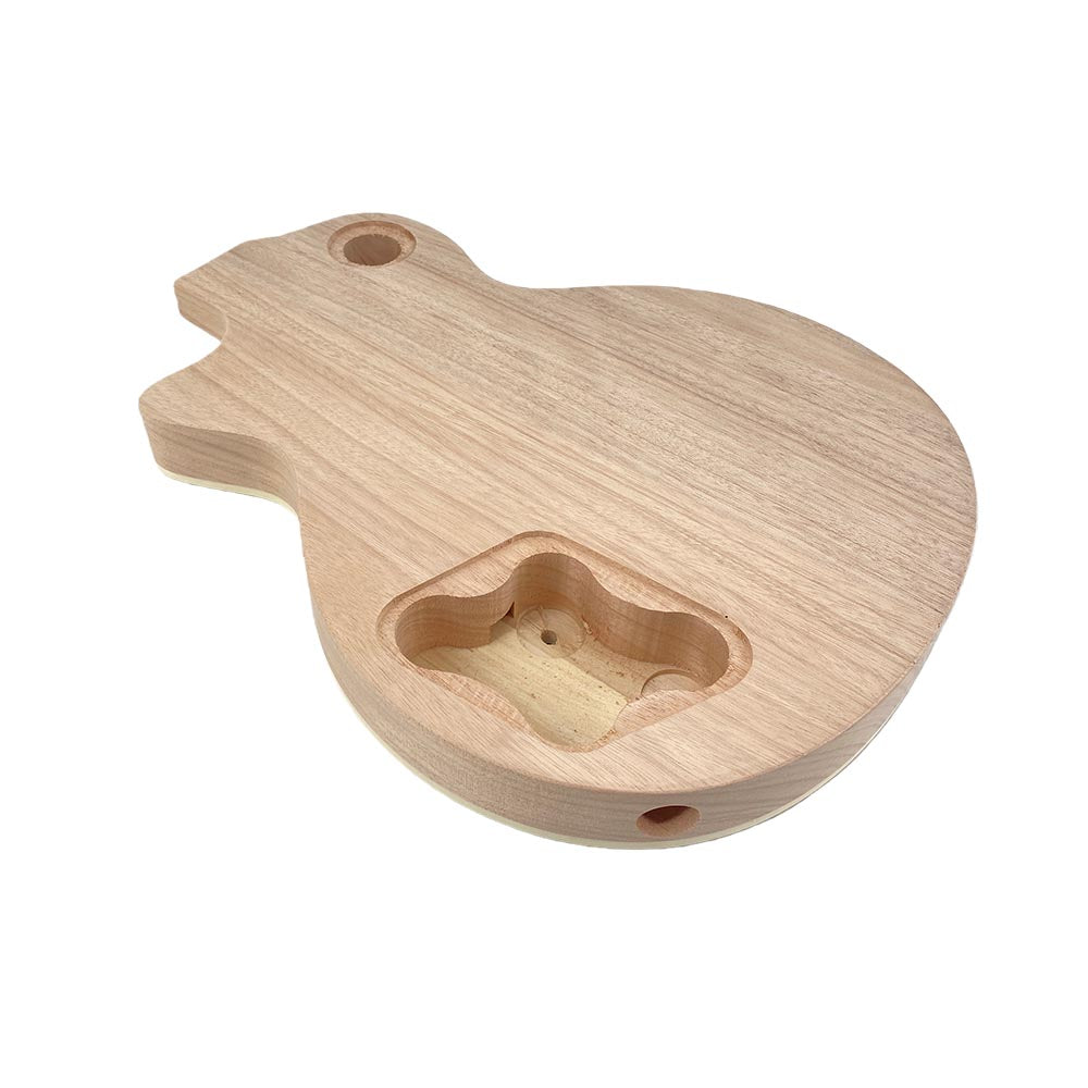 Yinfente Electric Guitar Body unfinished with Binding Flame Maple veneer for DIY H-H style Bolt on