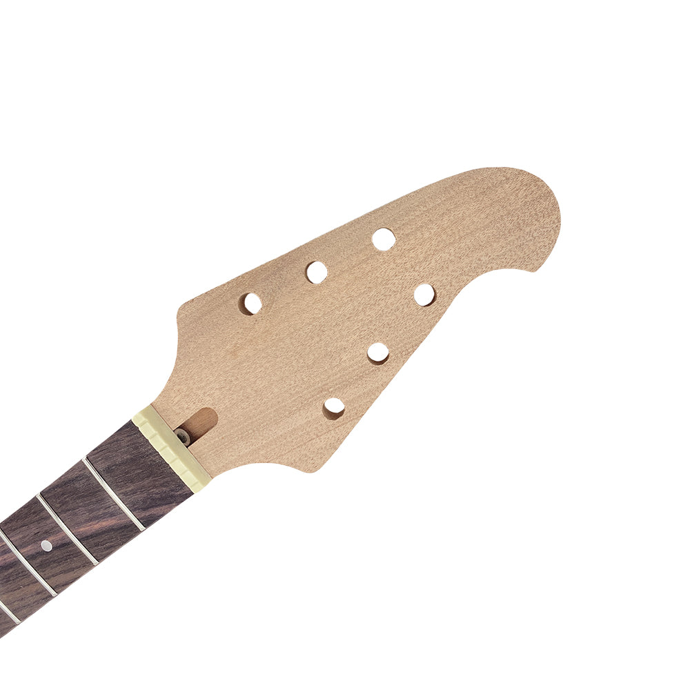 Yinfente 1 Set Guitar Kit Mahogany Neck 22fret 628 dots inlay not binding set in heel Mahogany Body Flying V wiht pickguard