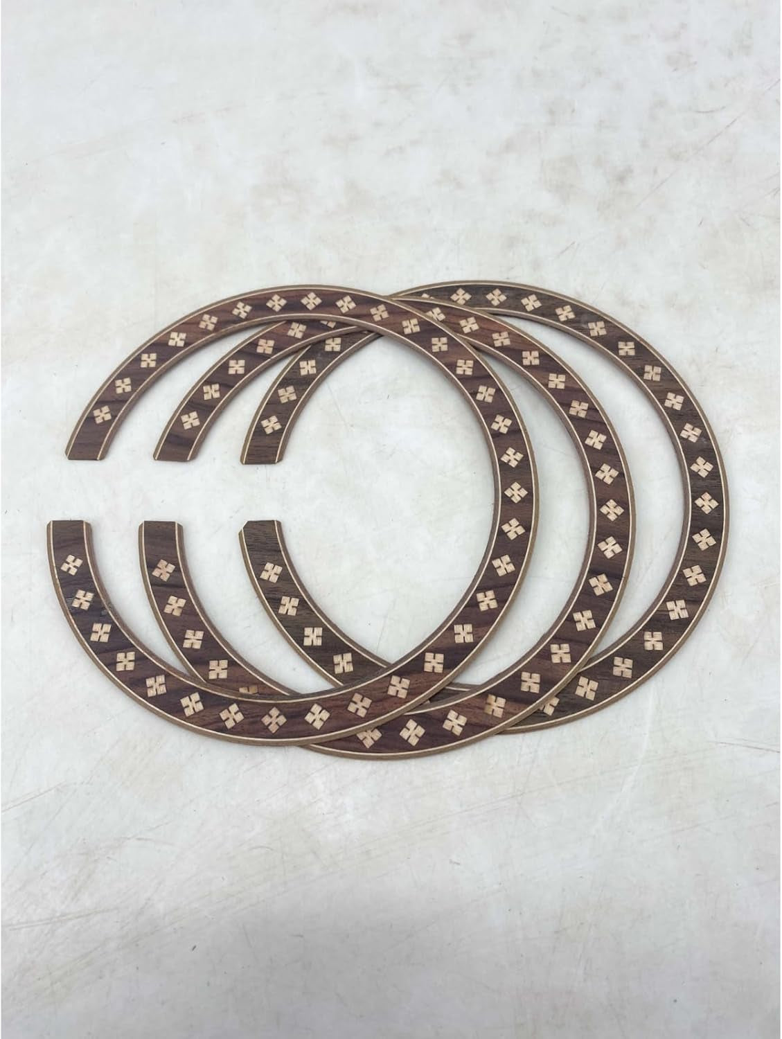 2*PCS Guitar Rosette for Acoustic Guitar Construction Solid Wood Material 110 * 12 * 0.8Mm Guitar Sound Hole for Replace #104