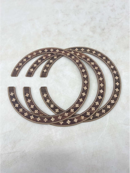 2*PCS Guitar Rosette for Acoustic Guitar Construction Solid Wood Material 110 * 12 * 0.8Mm Guitar Sound Hole for Replace #104