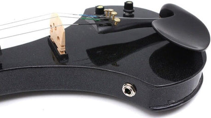 Electric Violin 4/4 Hand Made Ebony Fittings Full Size Violin Case Bow