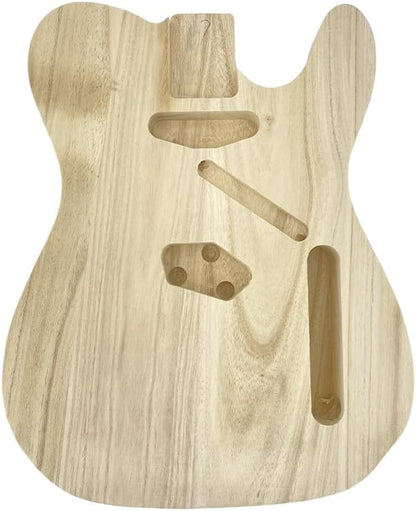 Unfinished Guitar Body, Paulownia Wood Electric Guitar Body for DIY Guitar Building & Customization Projects