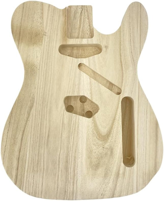 Unfinished Guitar Body, Paulownia Wood Electric Guitar Body for DIY Guitar Building & Customization Projects