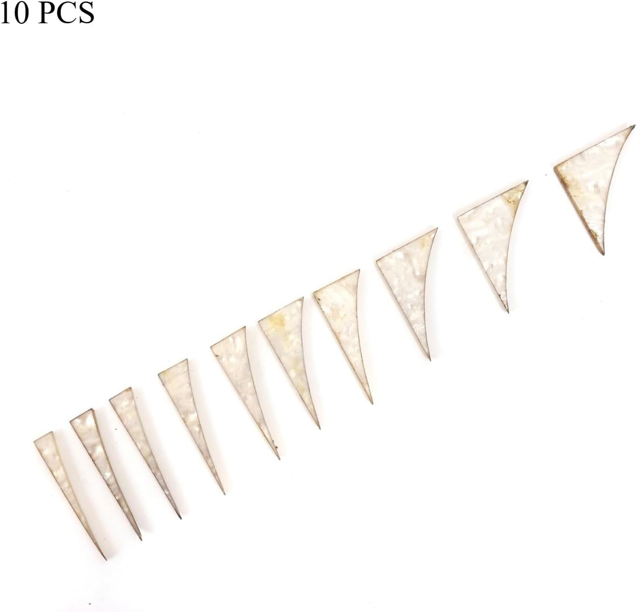 Guitar Fretboard Markers Inlay,Diy Fretboard Inlay for Electric Guitar,Pearl Shell(White Shark Fin)