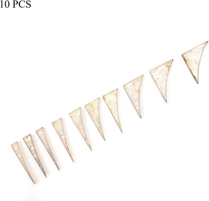 Guitar Fretboard Markers Inlay,Diy Fretboard Inlay for Electric Guitar,Pearl Shell(White Shark Fin)
