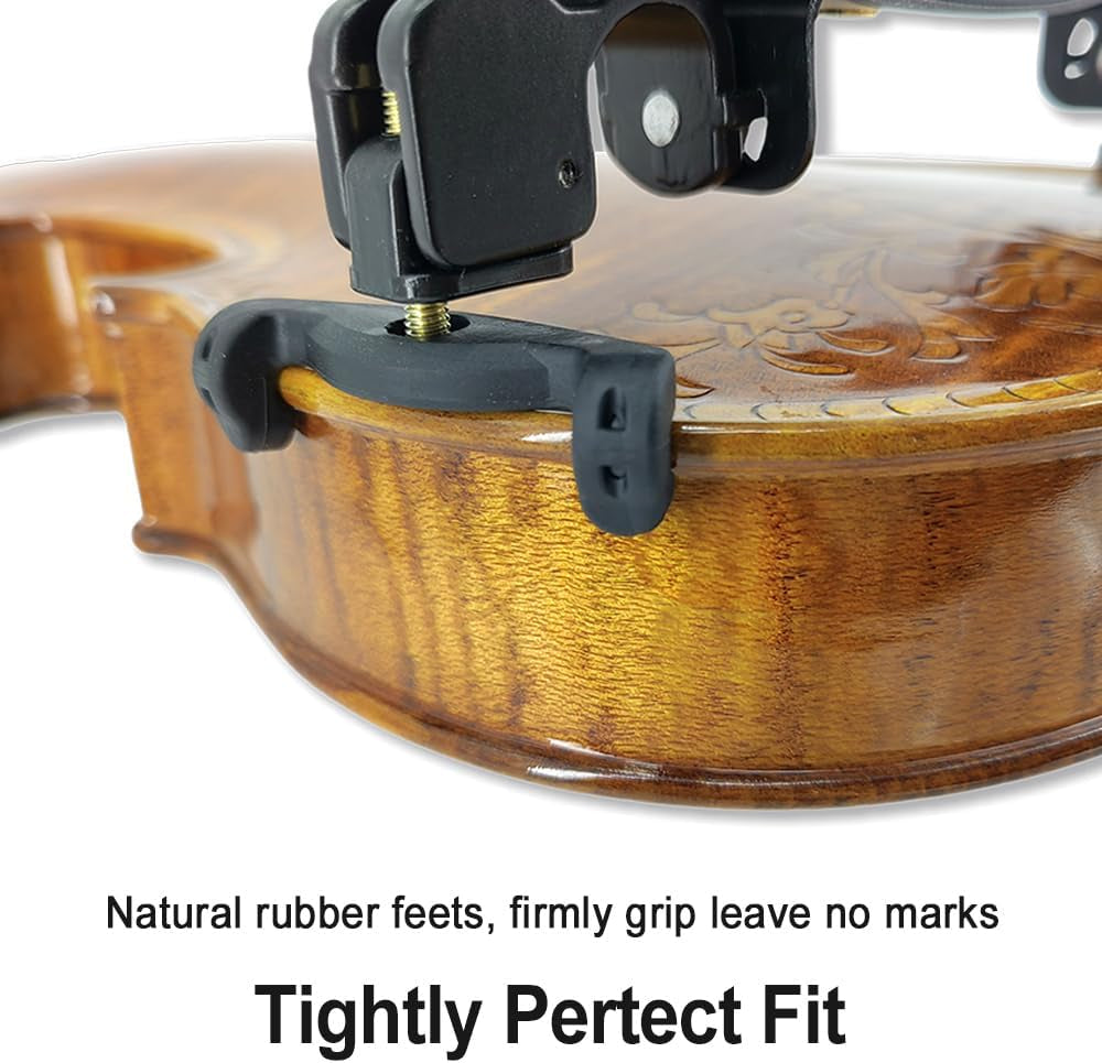 Adjustable Violin Shoulder Rest for 1/2 Universal Type Violin Advanced Violin Parts,Collapsible and Height Adjustable Feet,High Strength Sponge,Soft and Easy to Use
