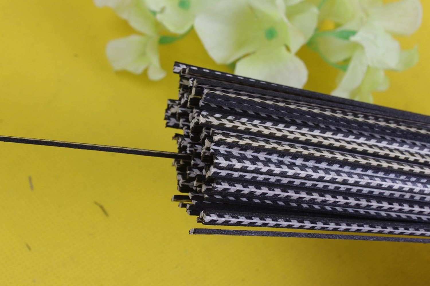25X Guitar Strip Inlay Guitar LUTHIER FIGURED PURFLING GUITAR Body BINDING Wood 880X3.5X1.5Mm #57