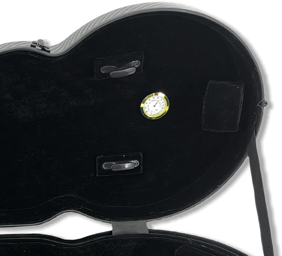 Carbon Fiber Viola Case for 15Inch to 16.5Inch with Adjustable Backstrap &Handle&Buckle Soft Interior and Hard Case for Beginner and Musicians