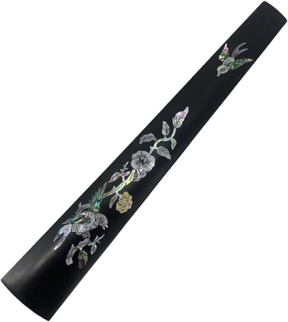 Yinfente Violin Fingerboard 4/4 Full Size Indonesia Ebony Violin Fretboard With Beautiful Pearl Bird Inlay Violin Parts