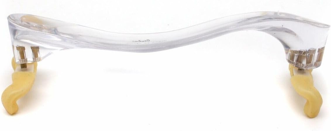Yinfente Adjustable Height Width Violin Shoulder Rest 4/4 Full Size Transparent Acrylic Silicone Feet Violin Shoulder Rest 3/4 Clear