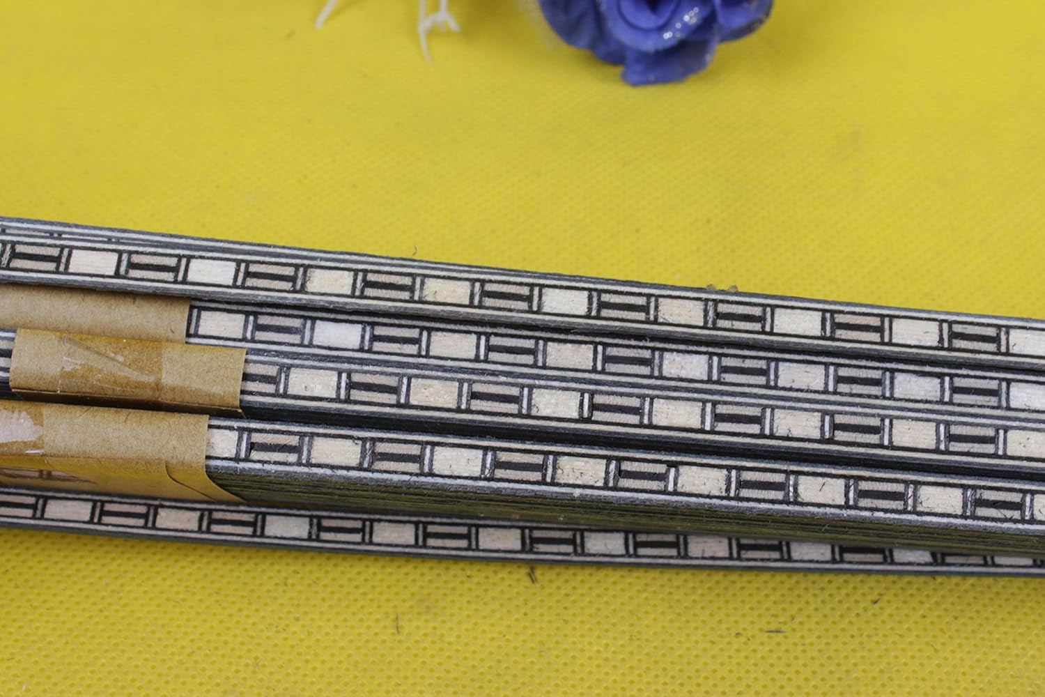20X Guitar Strip Inlay Guitar Luthier Figured Purfling Guitar Parts Body Binding Wood Inlay 640X6X1.0Mm #63