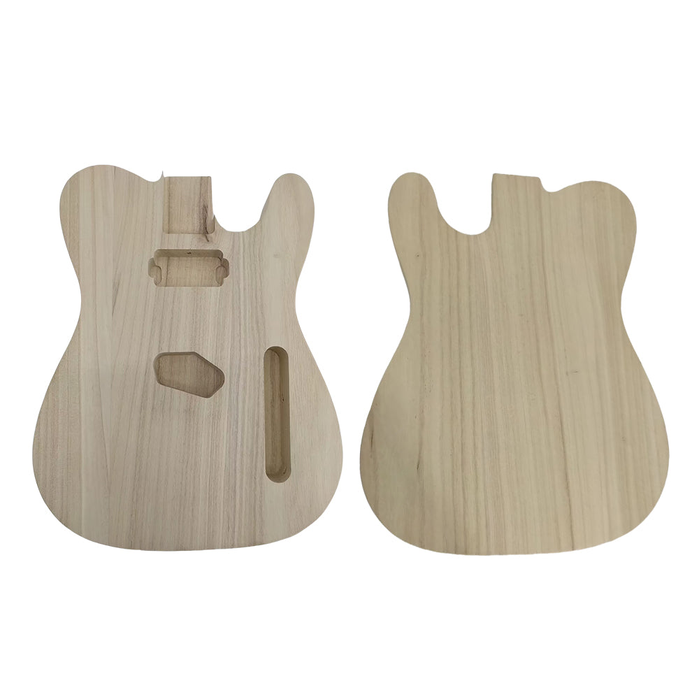 Yinfente T-Style New Guitar Body Paulownia Wood DIY Guitar Project Bolt on Heel