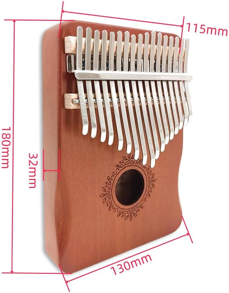 Kalimba 17 Key Thumb Piano Wooden Finger Piano with Tuning Hammer，Instructions，Carrying Bag Gifts for Adults，Beginners