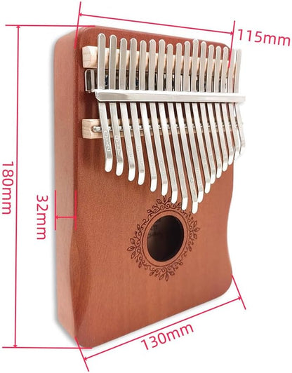Kalimba 17 Key Thumb Piano Wooden Finger Piano with Tuning Hammer，Instructions，Carrying Bag Gifts for Adults，Beginners