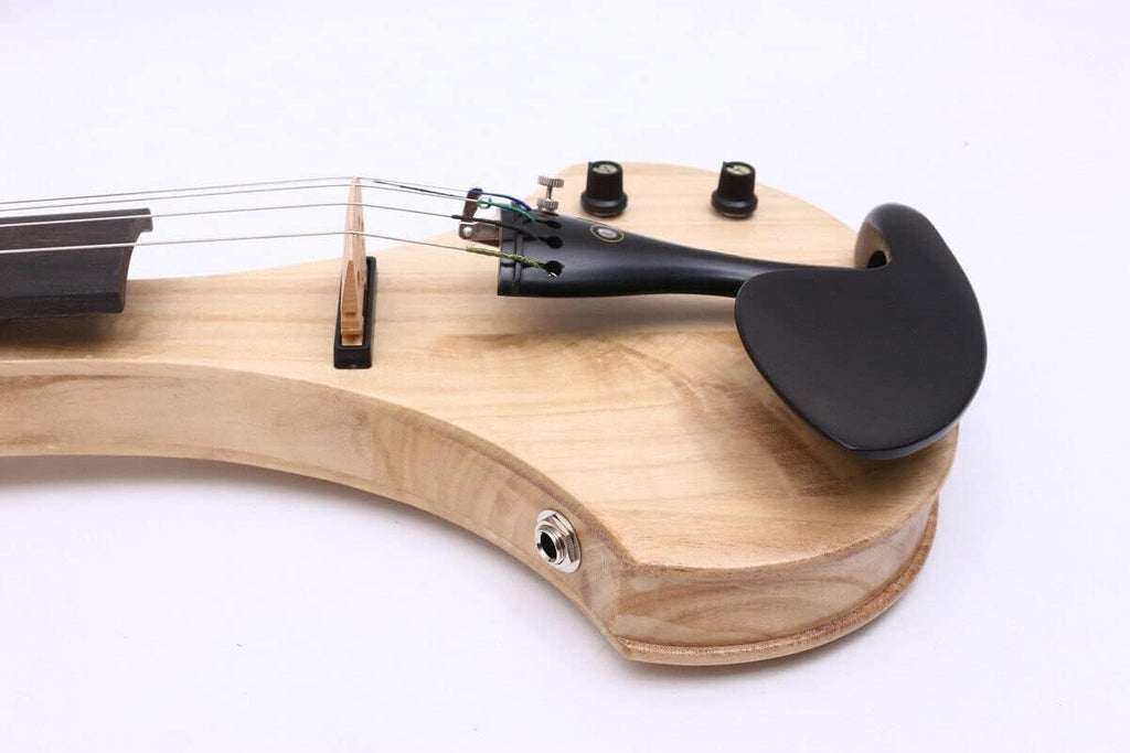 New 5String Electric Violin 4/4 Full Size Violin Guitar Shape Solid Wood Ebony Wood Violin Fittings Big Jack Free Violin Case Bow Clear Coat