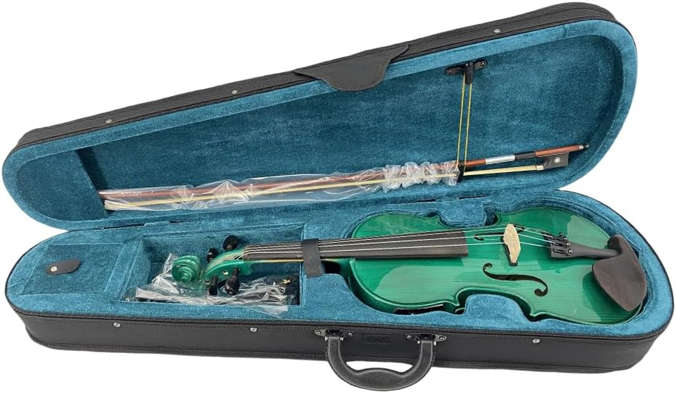 Acoustic Violin Electric Violin 4/4 Full Size Violin 4 String Maple Spruce for Student,Violin for Beginners Violin Case,Brazilwood Bow,Cable,Cleaning Cloth,Rosin,Bridge