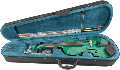 Acoustic Violin Electric Violin 4/4 Full Size Violin 4 String Maple Spruce for Student,Violin for Beginners Violin Case,Brazilwood Bow,Cable,Cleaning Cloth,Rosin,Bridge