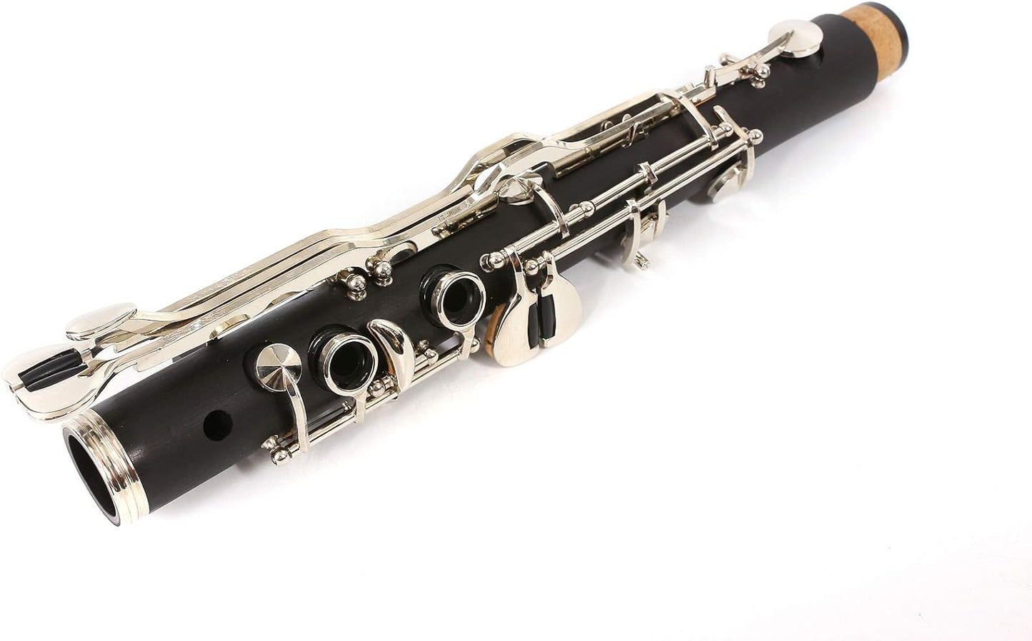 Professional Ebonite Clarinete G Key Clarinet for Beginner Students with 2 Barrels Hard Case Cleaning Kit Mouthpice Cork Grease Gloves