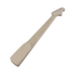 Yinfente Reverse Electric Guitar Neck 22Fret 25.5Inch Maple Fretboard Dot Inlay Bolt on Left Hand Guitar Neck Replacement Unfinished