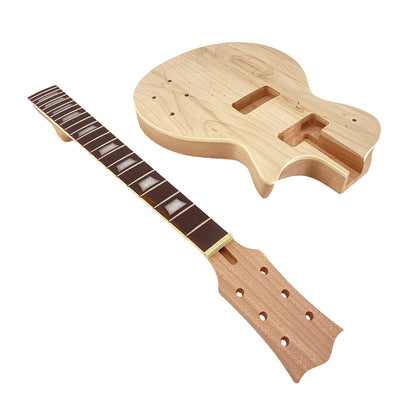 Yinfente 1set Guitar kit Guitar Neck 22fret 24.75inch Mahogany Rosewood Fretboard Set in