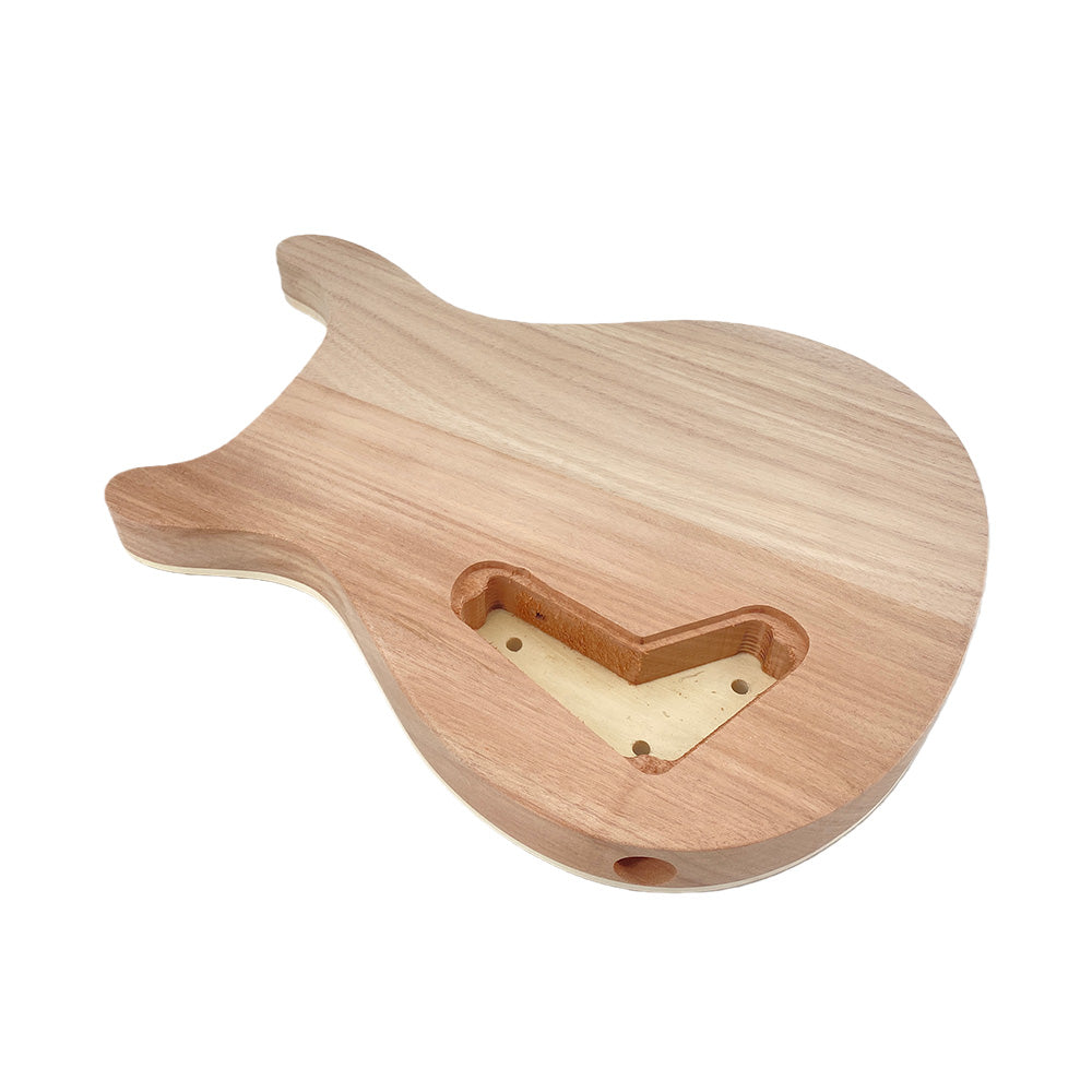 Yinfente Quilted Maple Guitar Body Mahogany Wood Set In Heel Maple Cap HH Pickups Parts