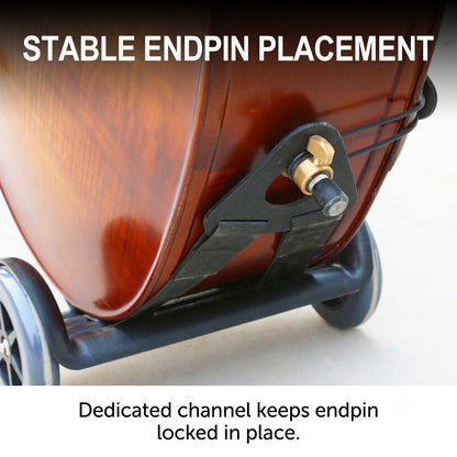 Yinfente 3 pcs Upright Bass Buggies for Double Bass with Durable Wheels Long Straps