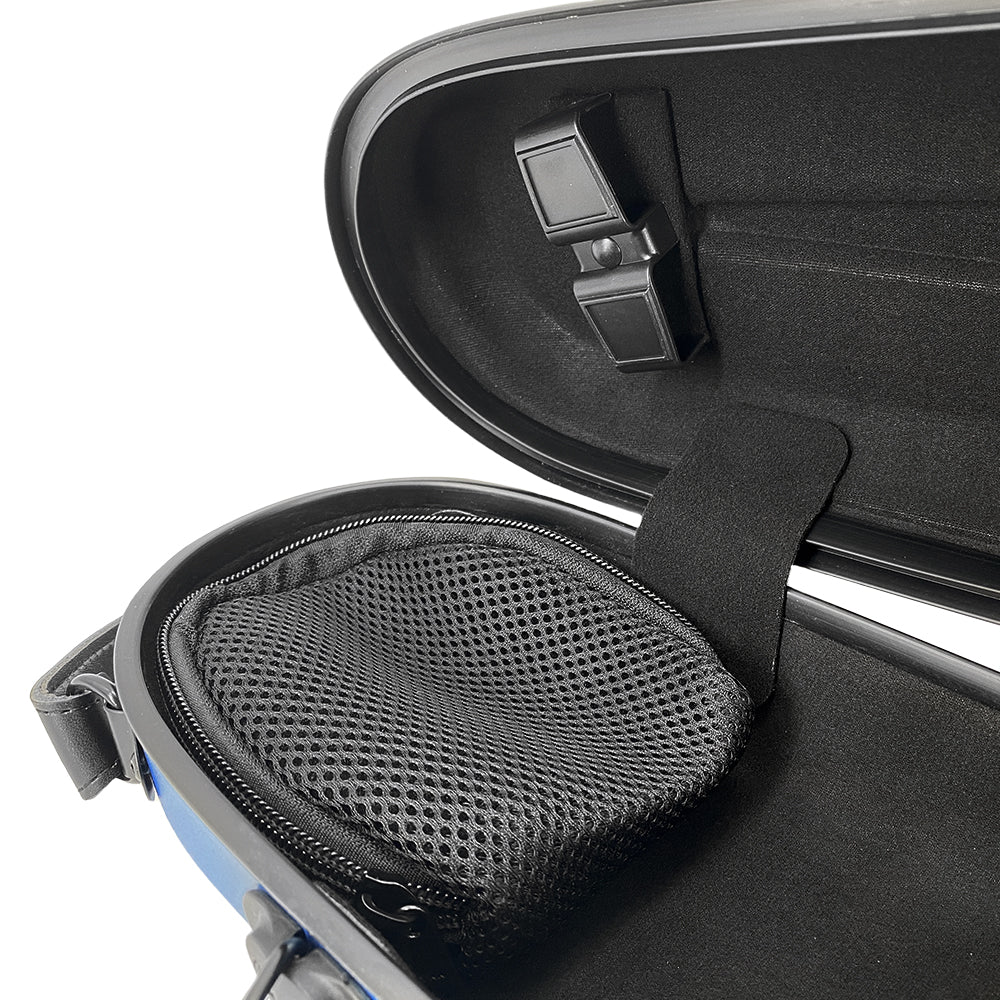 Yinfente Violin Case 4/4 Full Size Violin Box Silver Blue Color Mixed Carbon Fiber Violin Cases Strong Light (Blue)