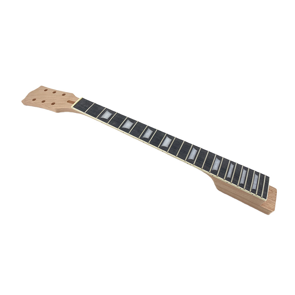 Yinfente unfinished guitar neck replacement 22 fret 24.75 inch SG heel Mahogany Rosewood guitar Fretboard Block Inlay