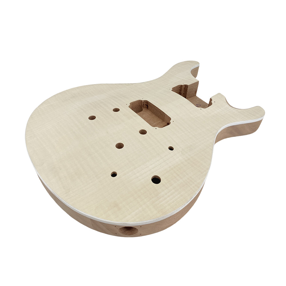 Yinfente 1set Guitar Kit Guitar Neck Mahogany 22 fret rosewood fretboard inlays PRS Guitar Body Mahogany Flame Maple wood DIY Guitar