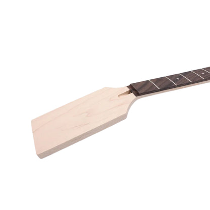 Yinfente Bass guitar neck 22 fret 34 inch Long bass scale for DIY Paddle head Dot Inlay