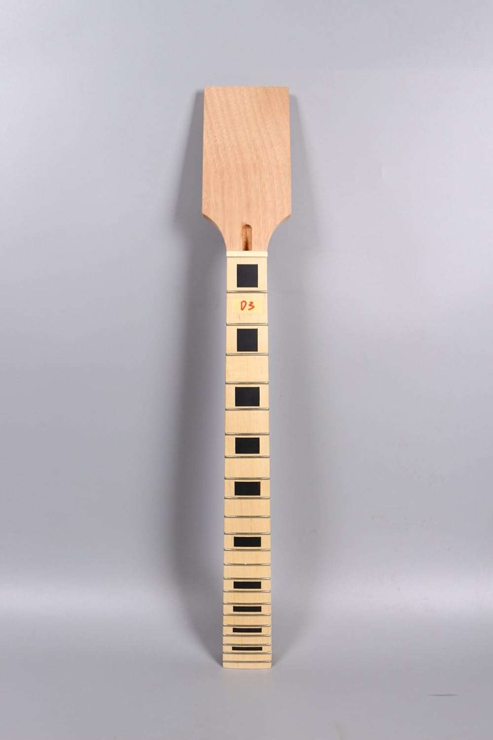 Electric Guitar Neck Replacement 22 Fret 24.75 Inch DIY Guitar Paddle Head Maple Mahogany Wood
