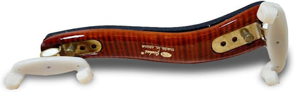Violin Shoulder Rest 4/4 Full Size Flame Maple Wood Violin Shoulder Rest 3/4 Adjustable Width Violin Part (Brown)