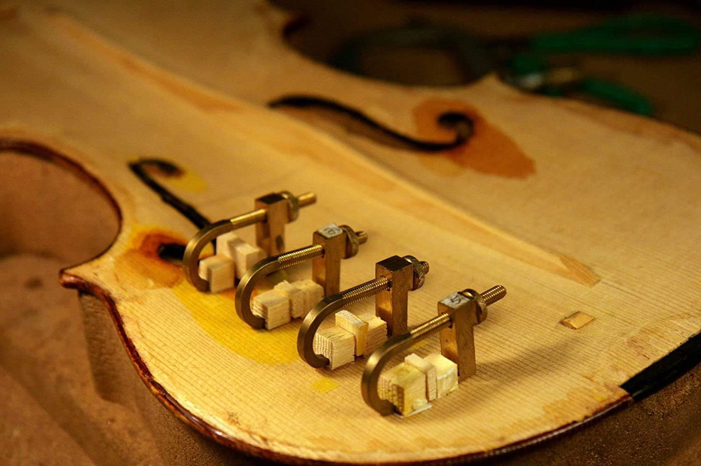 5Pcs Violin Tool Brass Hold Repair Violin Crack Clamp Luthier Tool Violin Making Tools Adjustable Size