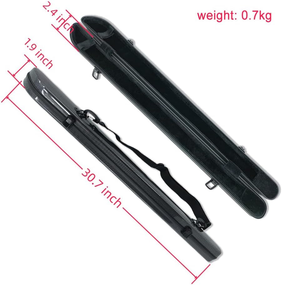 Violin Viola Cello Bow Case Carbon Fiber Strong Lightweight Bow Bag Hold 2Pcs Bow Adjustable Strap