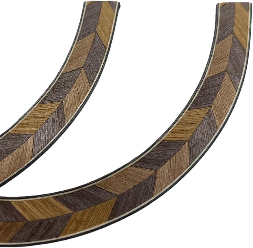 2*PCS Guitar Rosette for Acoustic Guitar Construction Solid Wood Material 110 * 12 * 0.8Mm Guitar Sound Hole for Replace #37