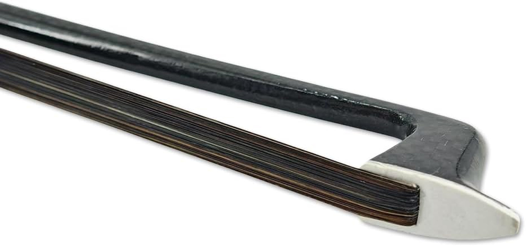 Carbon Fiber 4/4 Violin Bow Full Size Snakewood Frog with Fleur De Lis Inlay Black Mongolian Bow Hair Well Balanced& Pernambuco Level