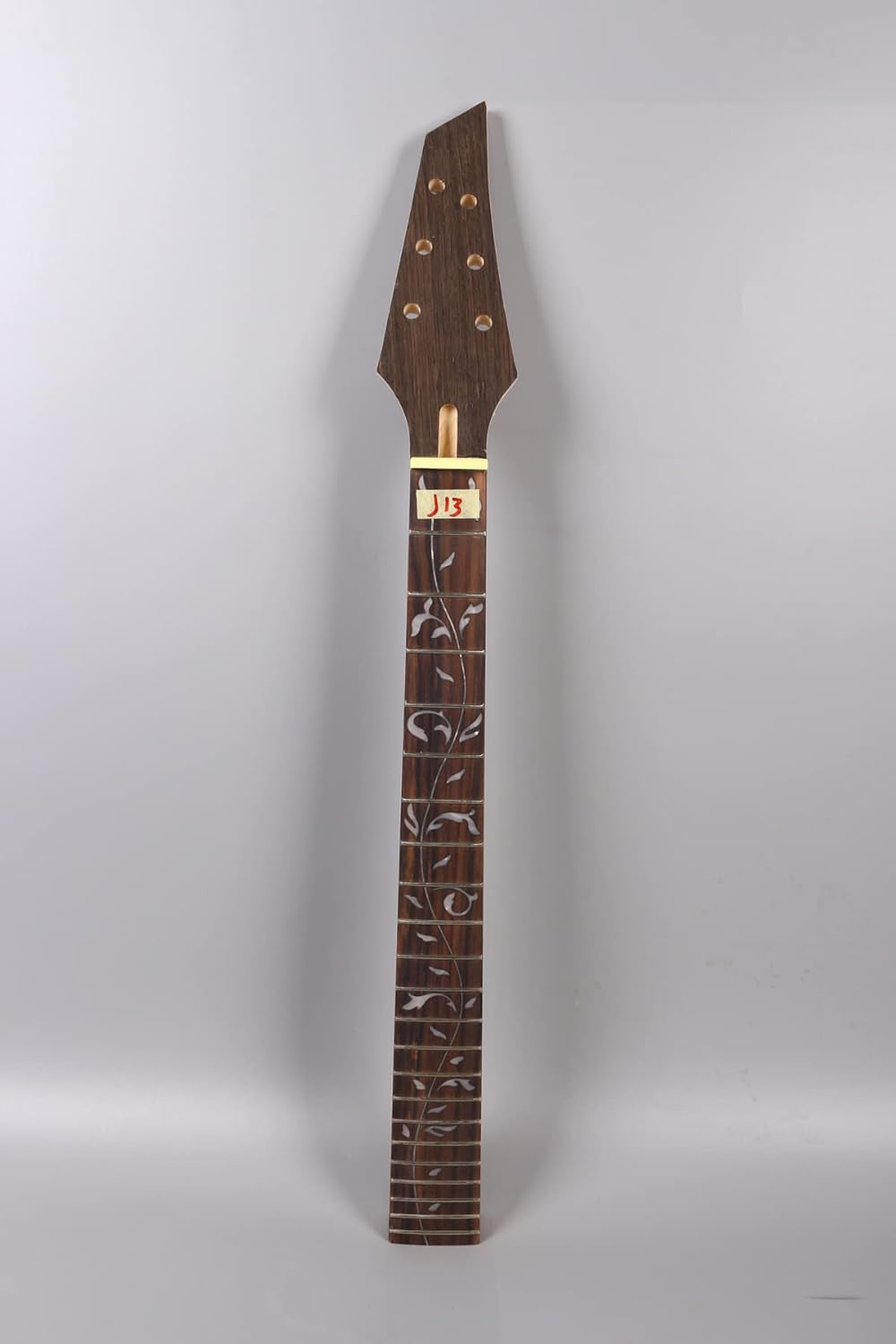 Maple Guitar Neck 24Fret 25.5Inch Rosewood Fretboard Vine Inlay Bolt on Heel DIY 6String Guitar Neck