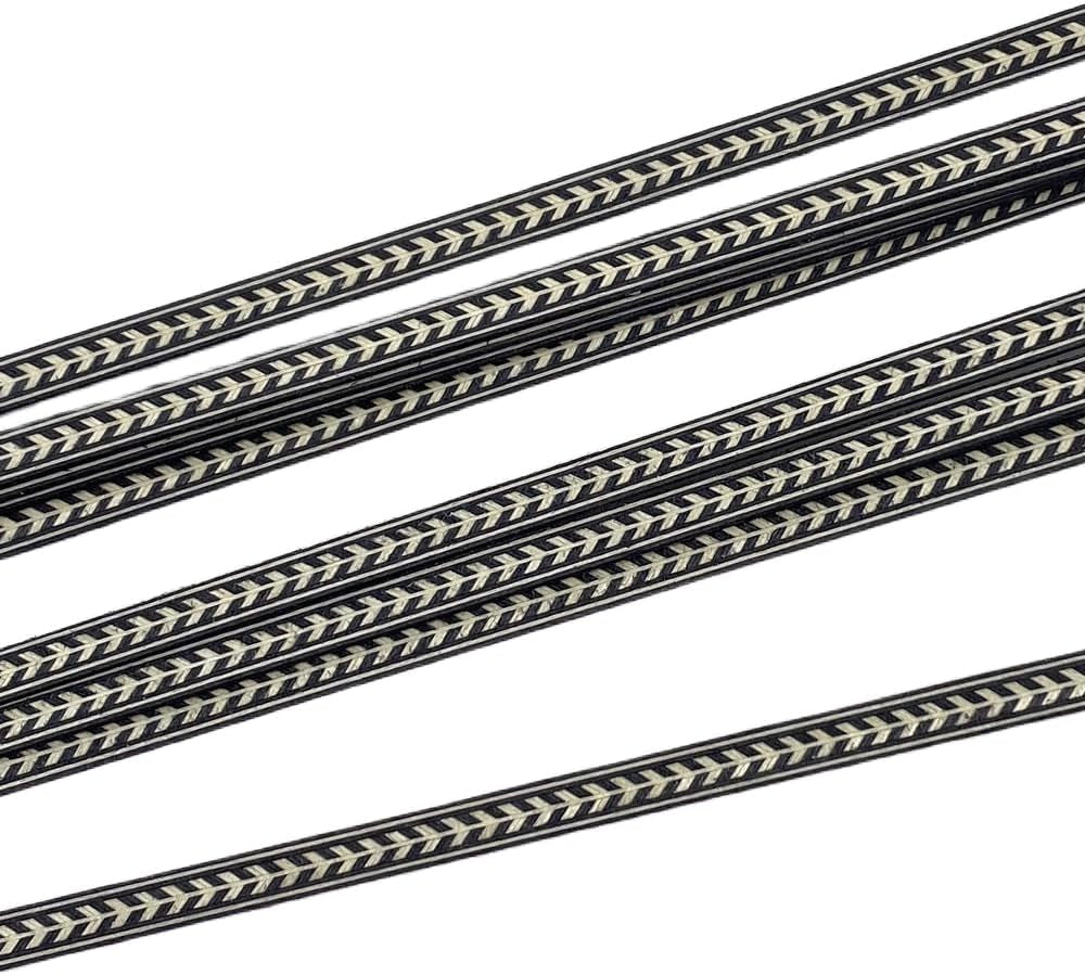 25 PCS Guitar Binding Purfling Strip Marquetry Inlay for Guitar Parts,Solid Wood Material(580X6X1Mm)